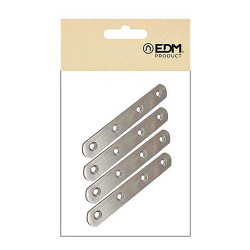 Placa recta unión plc14, acero inoxidable, 80 x 16 x 2 mm. 4 unidades