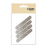 Placa recta unión plc14, acero inoxidable, 80 x 16 x 2 mm. 4 unidades