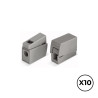 Conector rápido en linea presilla 2 conductores, 1 rígido + 1 rígido, semirígido o flexible ø máximo 2,5 mm², gris. contiene ...
