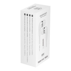 Auriculares bsk jack con micrófono, blanco