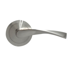 Juego de roseta, modelo 707, de aluminio con acabado níquel satinado, ø65 mm, blíster