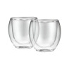 Vaso de doble pared palermo, resistentes a golpes y temperaturas 100 ml, 2 uds