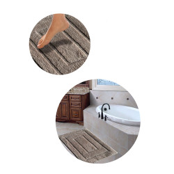 Alfombra de baño esculpida antideslizante, colores surtidos, 45 x 75 cm