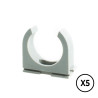 Soporte a presion lh ø 16 mm, gris, 5 unidades