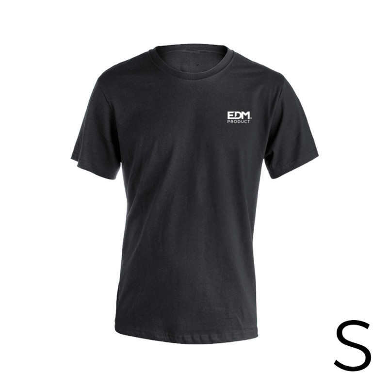 *merchandising* camiseta negra talla-s manga corta bordado edm