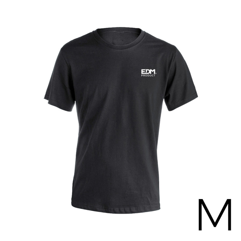 *merchandising* camiseta negra talla-m manga corta bordada edm