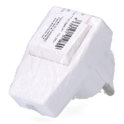 Clavija con t/t (schuko) + interruptor 10 a 250 v, blanca, 40 x 65 x 62 mm (retractilado)