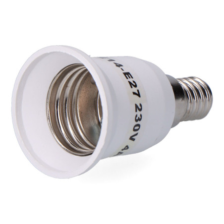 Amplificador e-14 a e-27 4 a 230 v, blanco, ø39 x 70 mm (retractilado)