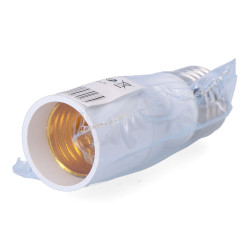 Alargador e27-e27 9 cm, blanco, ø32 x 89 mm (retractilado)