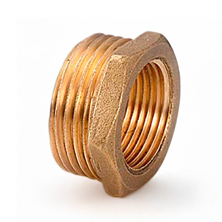 Reducción hexagonal m-h 1/2" x 3/8" latón