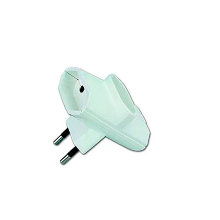 Clavija triple 2p 10 a 250 v lateral blanca (retractilado)