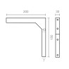Escuadra super plm03 blanca 200 x 150 mm