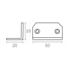 Angulo refuerzo an06 zincado 20 x 20 x 50 mm