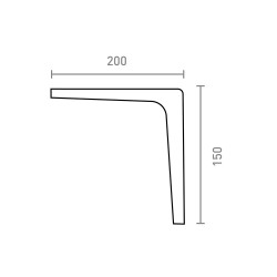 Escuadra plus plm02 gris 200 x 150 mm