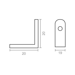 Angulo refuerzo an01 bicromatado 20 x 20 x 19 mm