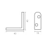 Angulo refuerzo an01 bicromatado 40 x 40 x 19 mm