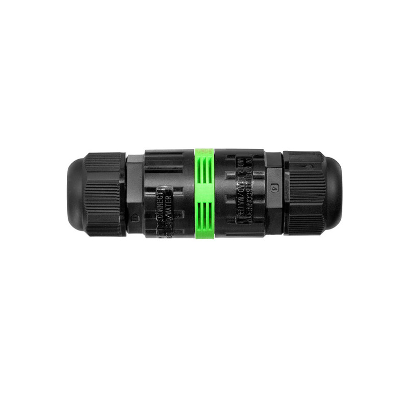 Conector estanco ip68 lineal 2 polos + tierra