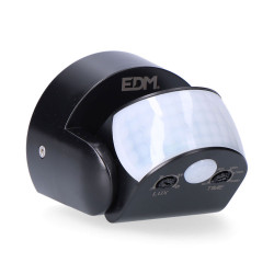 Sensor de movimiento y crepuscular 15 m ip65 negro