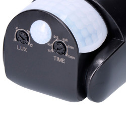Sensor de movimiento y crepuscular 15 m ip65 negro