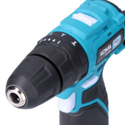 Kit taladro percutor brushless 12 v con accesorios, batería 2.0ah y cargador