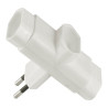 Clavija triple lateral 2p 10a 250 v~ blanca