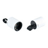 Base móvil 2p+tt schuko salida frontal 16 a 250 v~ facil extraccion blanca
