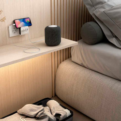 Adaptador 3 usb a + 1 usb c 16 a con soporte para smartphone