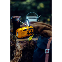 Radio solar con manivela ad 1197, 15,5 x 5 x 8 cm