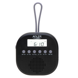 Radio fm resistente al agua ipx4 ad 1912, 9 x 9 x 2,5 cm