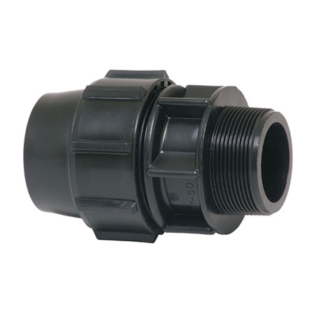 Enlace mixto rosca macho polipropileno 20 mm x 1/2"
