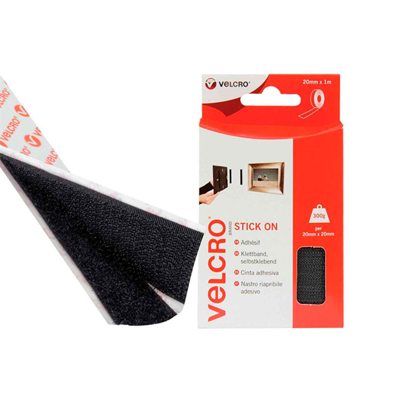 Cinta adhesiva uso general color negro 20 mm x 1 m