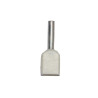 Puntera aislada 00,50 mm², doble, blanca, 100 uds