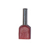 Puntera aislada 01,00 mm², doble, roja, 100 uds