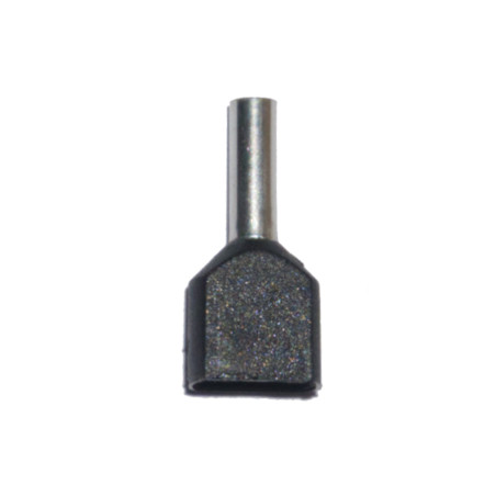 Puntera aislada 01,50 mm², doble, negra, 100 uds