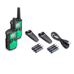 Walkietalkies xt-30 pro c1463, 16 canales pmr446, verdes