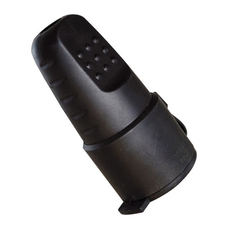 Base bipolar schuko negra con tapa y obturador 16 a 250 v (retractilada)