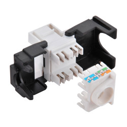 Conector hembra rj45 utp cat.6 keystone 180°