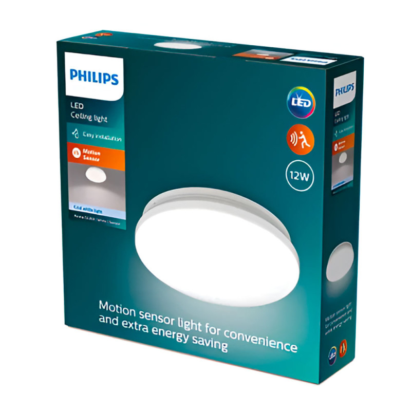 Plafón redondo con sensor, acuna, 12 w, 4000 k, 1500 lm, luz día, ø 24,5 cm