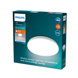 Plafón redondo con sensor, acuna, 21 w, 4000 k, 2900 lm, luz día, ø 34,5 cm