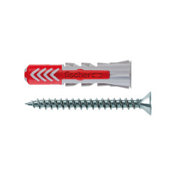 Tacos duopower t ø8 x 40 mm + tornillos ø5 x 55 mm, bote 200 uds