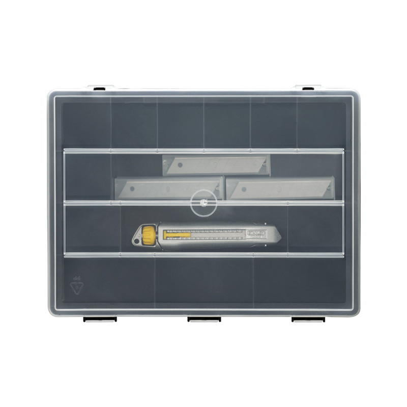 Cúter metálico 18 mm + 50 cuchillas + organizador - pack interlock®