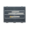 Cúter metálico 18 mm + 50 cuchillas + organizador - pack interlock®