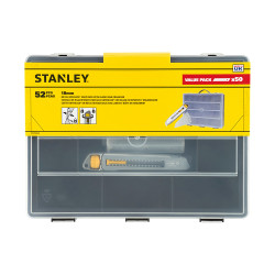 Cúter metálico 18 mm + 50 cuchillas + organizador - pack interlock®