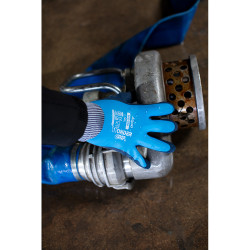 Guante nailon doble recubrimiento latex, 100% resistente al agua, talla 07