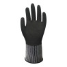 Guante nailon / spandex, palma doble recubrimiento nitrilo, t-10