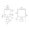 Candado cuadrado cn13 sin base con llave tubular cb
