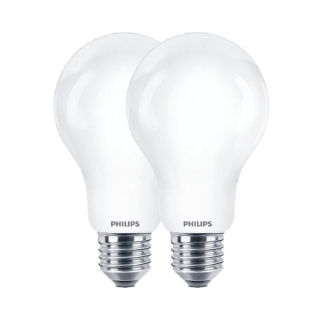 Bombilla estandard led e27 10,5 w 1521 lm 2700 k luz calida, 2 uds