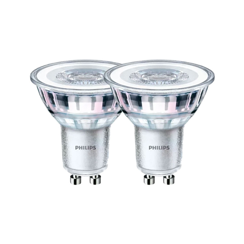 Bombilla gu10 led 4,6 w 355 lm 2700 k luz calida, 2 uds