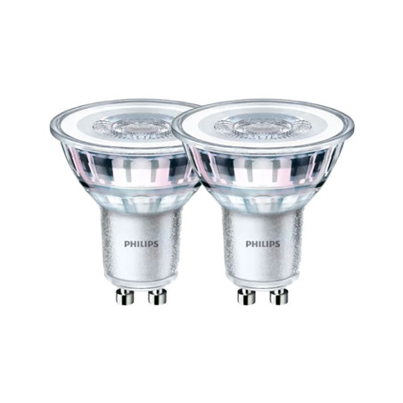 Bombilla gu10 led 4,6 w 355 lm 2700 k luz calida, 2 uds