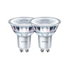 Bombilla gu10 led 4,6 w 355 lm 2700 k luz calida, 2 uds